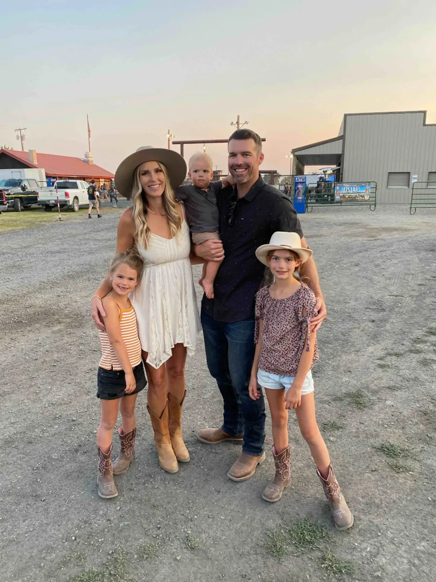 Josh Paulson with his family at the local rodeo
