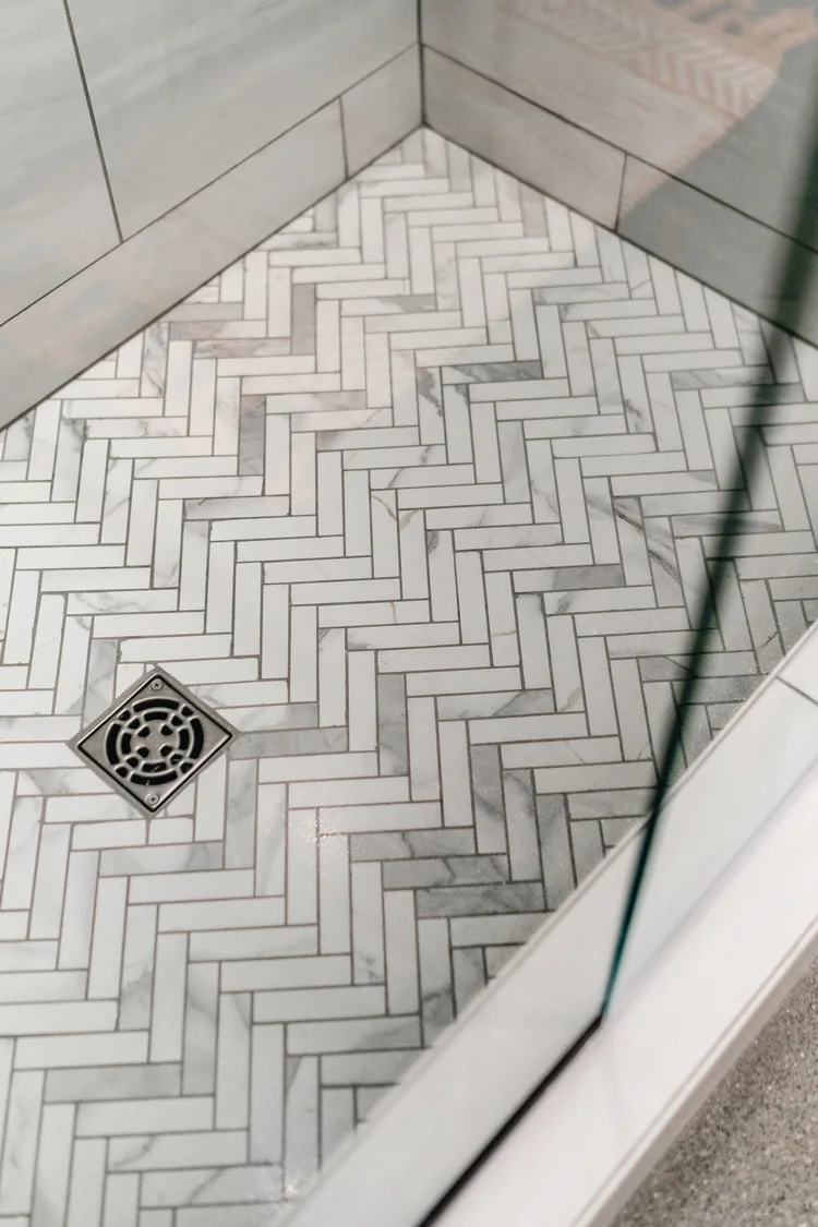 Herringbone marble