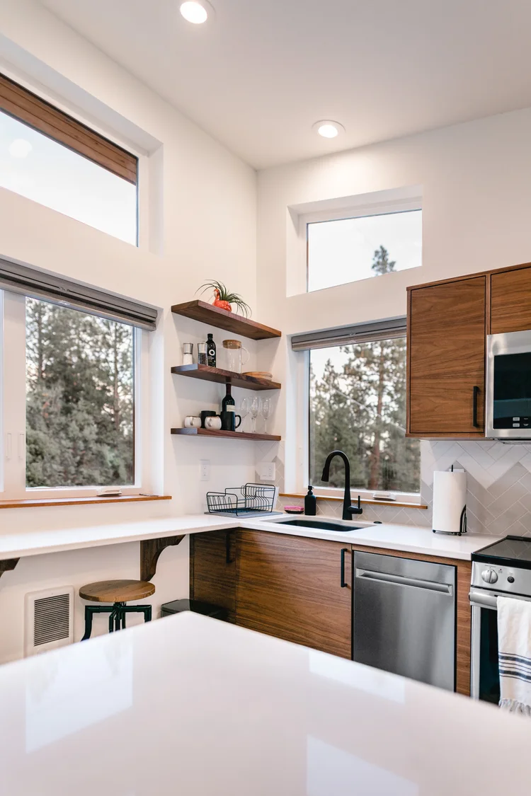 Walnut cabinetry detail